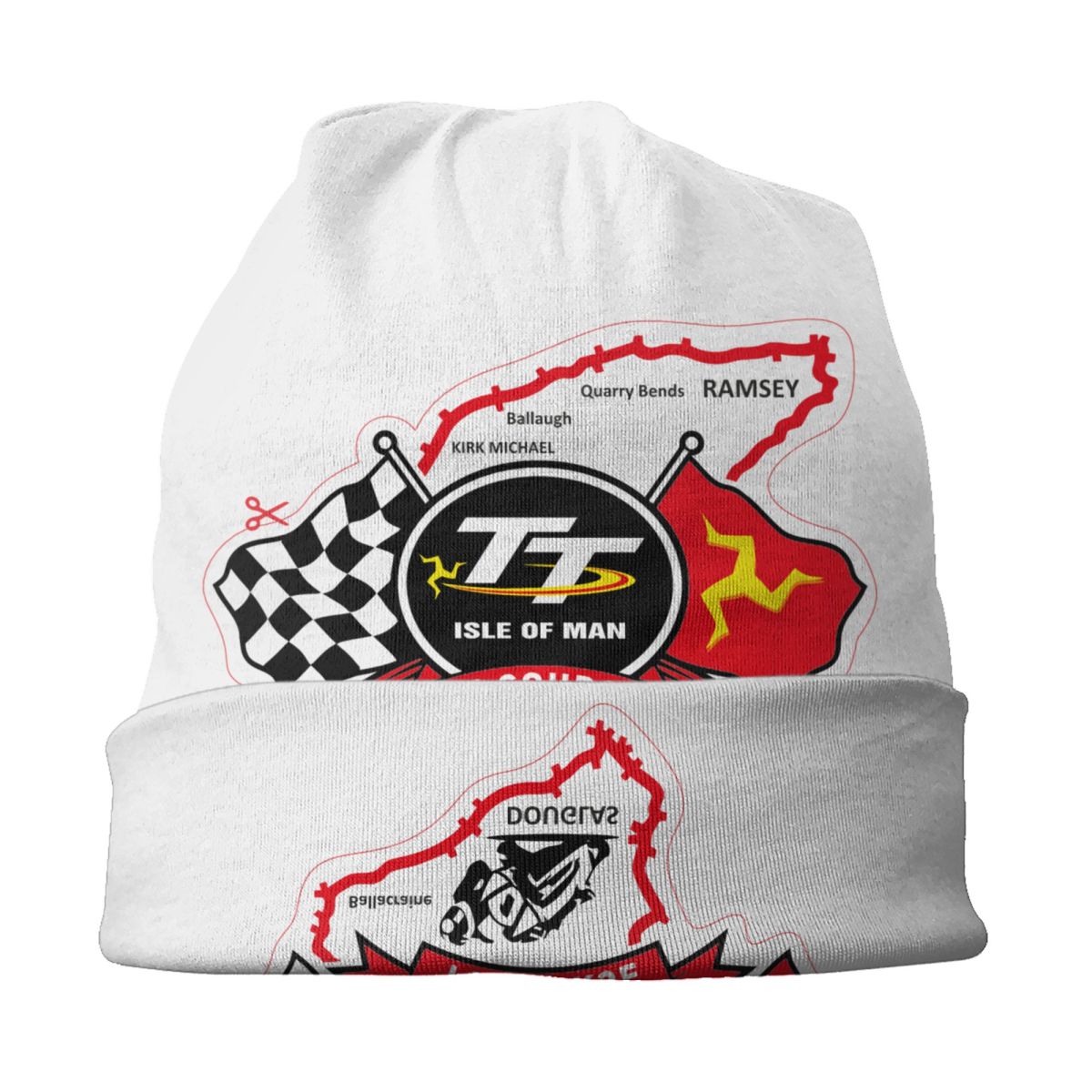 Île de Man Tt Racing Skullies bonnets casquettes hommes femmes unisexe rue hiver chaud tricot chapeau adulte moto sport Bonnet chapeaux
