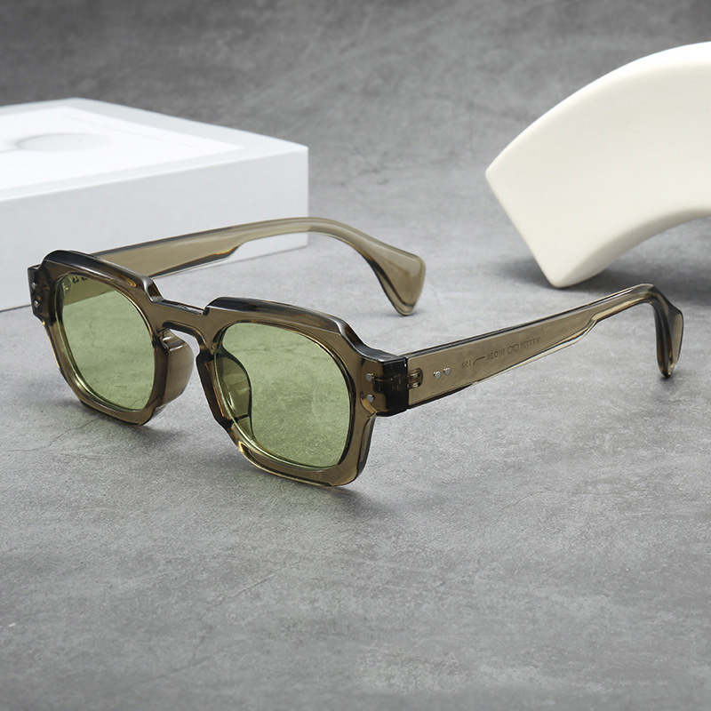 Lunettes De soleil carrées Vintage pour hommes et femmes, lunettes De soleil irrégulières De styliste De marque, mode rétro pour l'extérieur, nuances Rivet Oculos De Sol