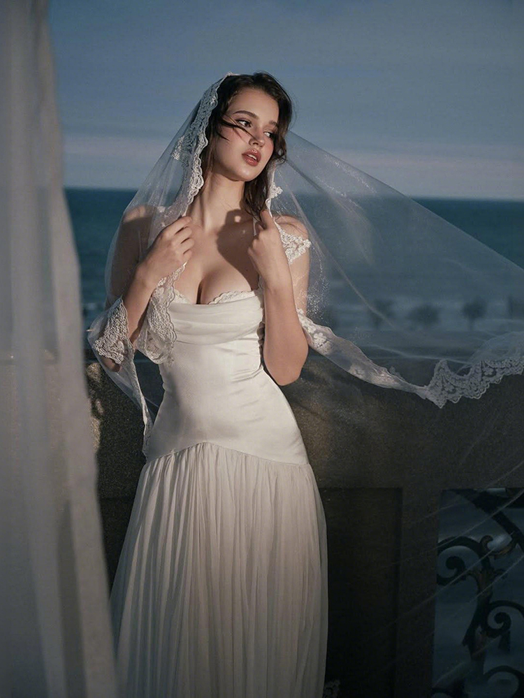 Weird Puss Robe longue en dentelle patchwork pour femme, col bas, coupe ajustée, avec plis et nœuds, élégante pour dîner et soirée, chic pour les vacances d'été, Vestidos