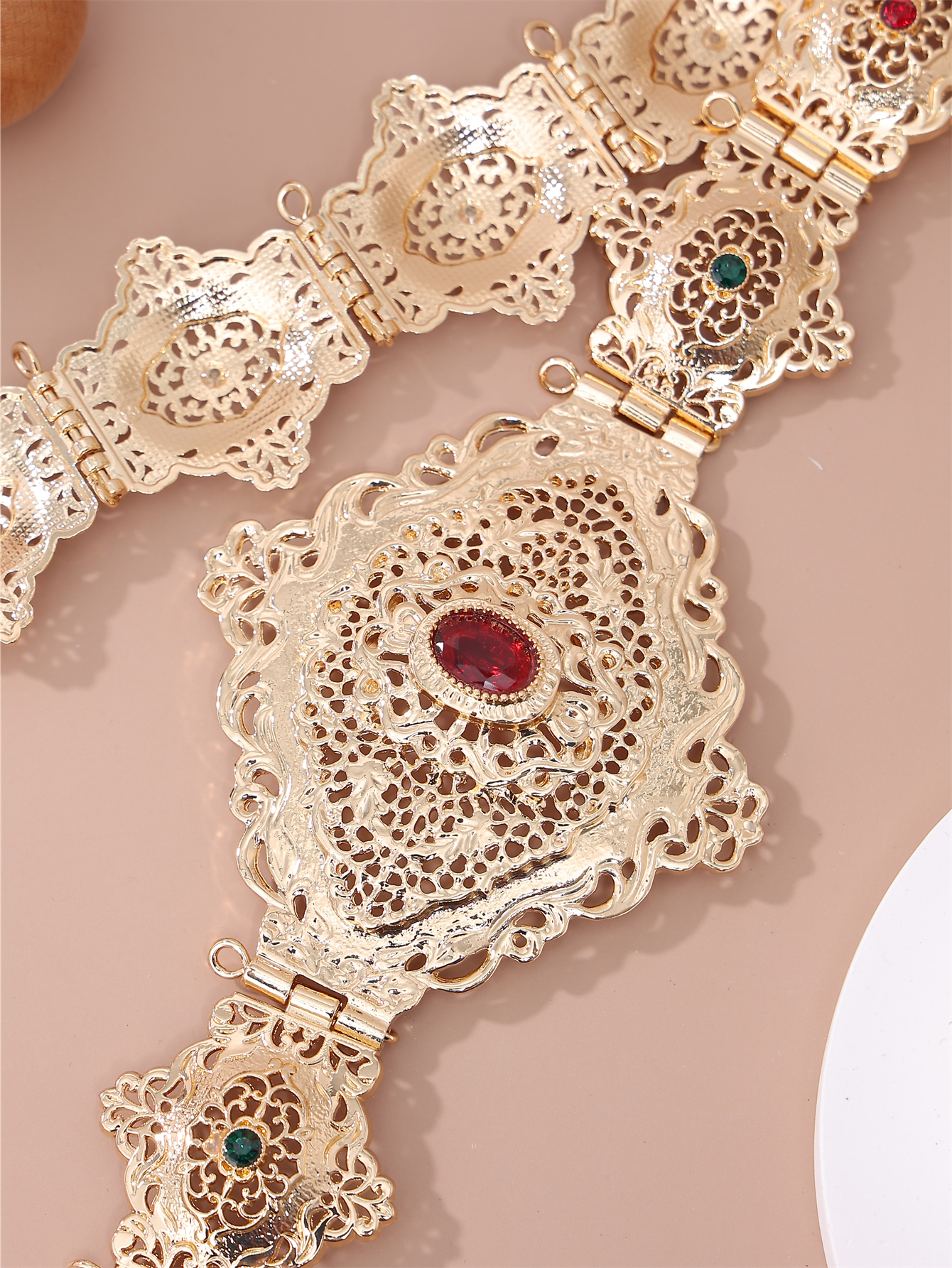 Caftan Chic pour femmes, ceinture de mariage en métal couleur or, ceinture marocaine de luxe pour robe longue, longueur réglable, bijoux de corps