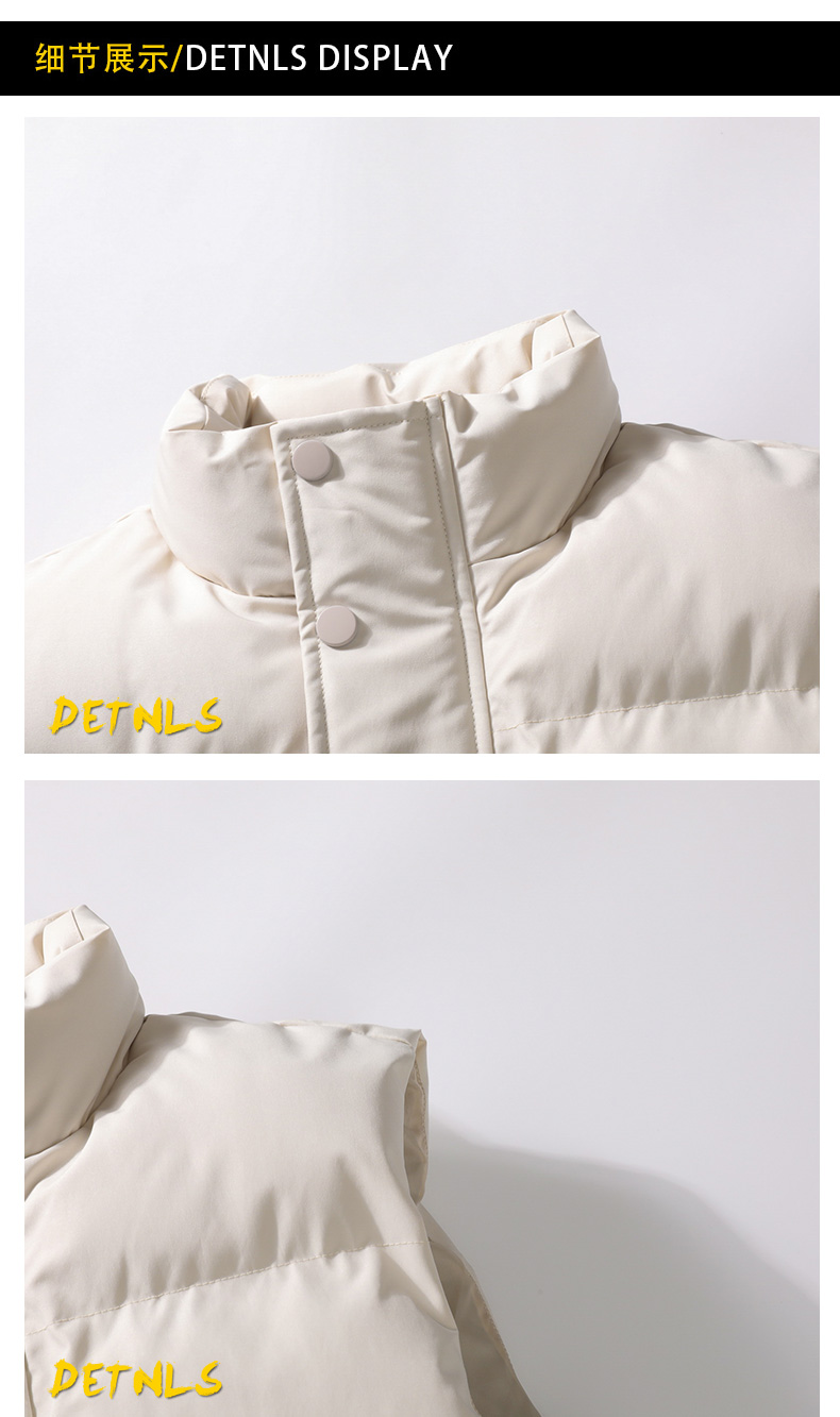 Gilets sans manches pour hommes, vestes de mode, gilets matelassés en coton pour hommes, gilets chauds à col montant, vêtements d'automne