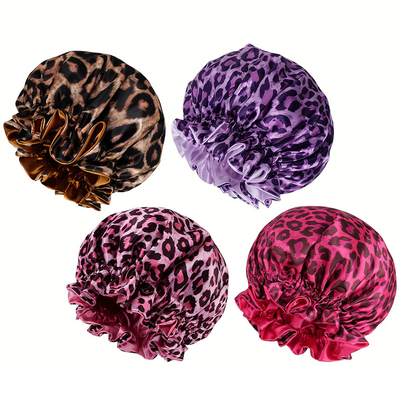 Bonnet en satin, bonnet en soie, bonnet de nuit pour dormir - Bonnet souple en satin pour cheveux naturels et bouclés des femmes
