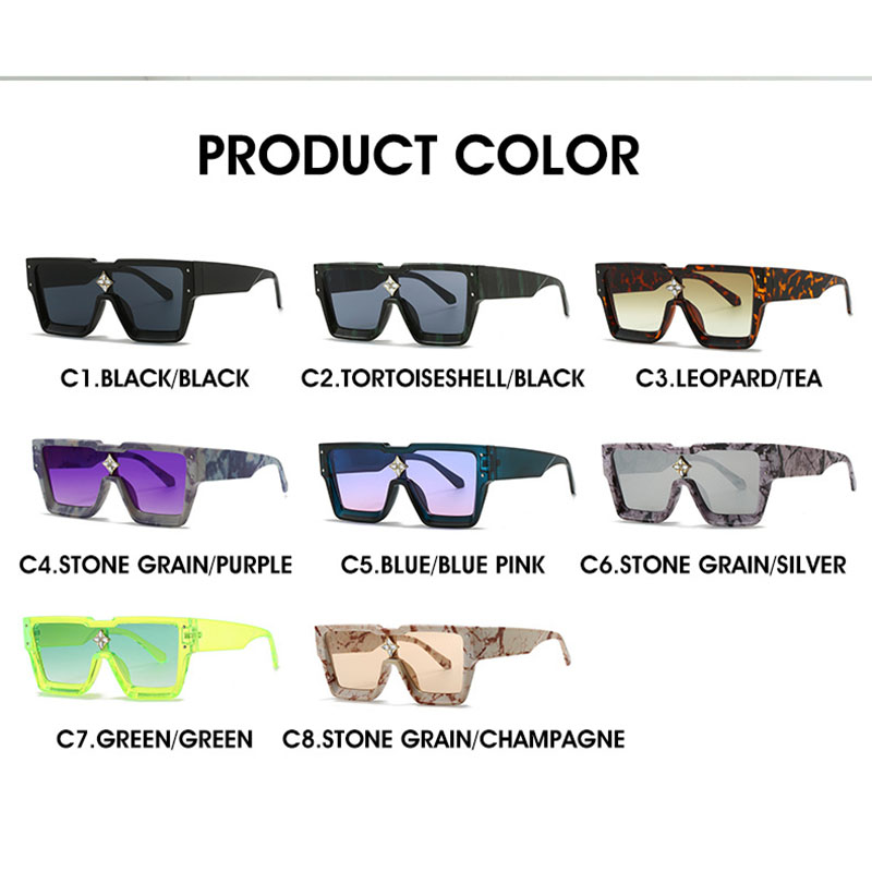 Marque de luxe Designer carré lunettes de soleil hommes femmes mode Vintage grand cadre Rivet voyage conduite Cool lunettes de soleil pour homme UV400