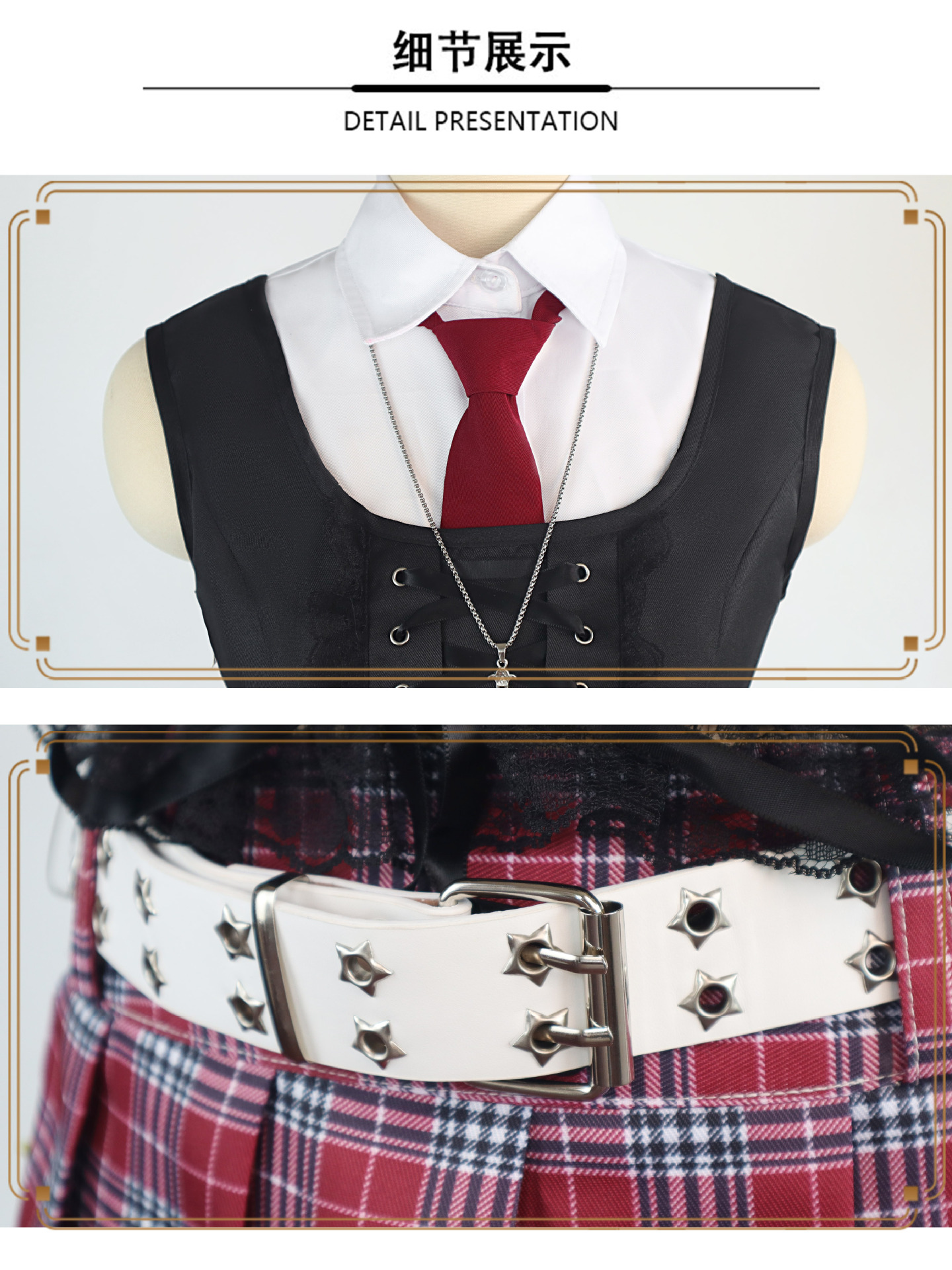 Costume de cosplay Anime Death Note Misa Amane Light Yagami, style gothique, tenue de cosplay d'Halloween, ensemble uniforme de fête, streetwear