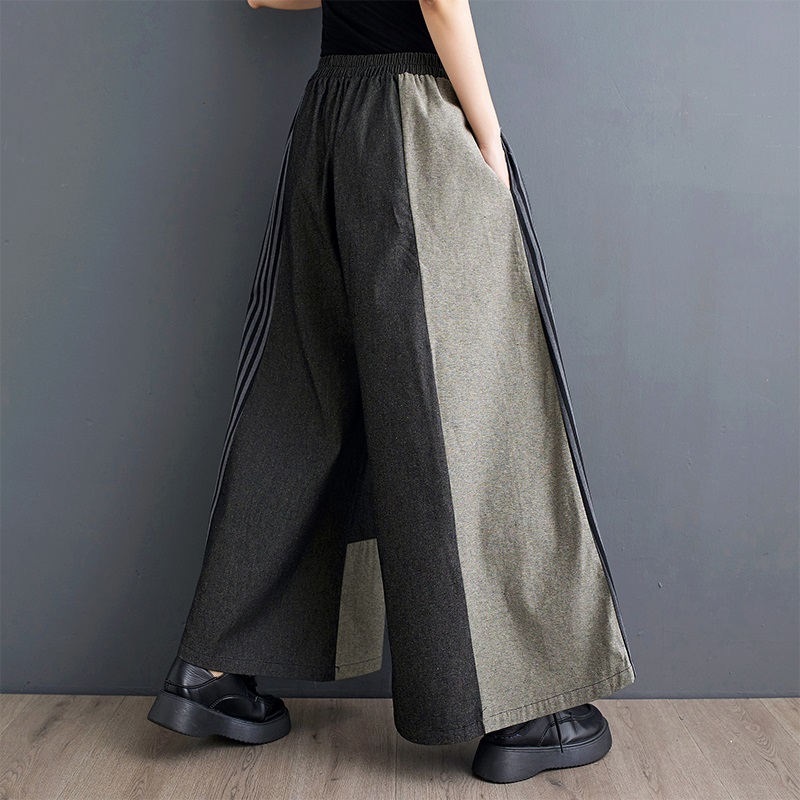 Jean décontracté ample d'été, nouveau jean vintage patchwork pour femme, taille haute, pantalon en denim 2026, pantalon à jambes larges