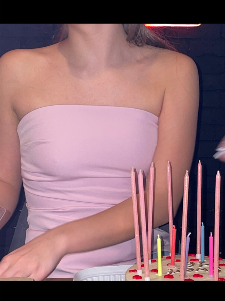 MUJER 2025 femmes bustier tubulaire blanc noir épaules nues haut court femme rose sans manches dos nu Sexy hauts femme mode hauts Corset
