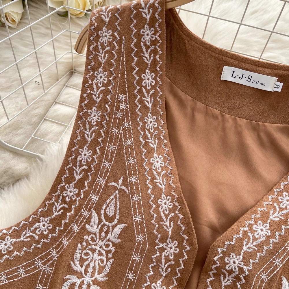 DistMurcia-Haut bohème vintage pour femme, haut chic, broderie douce et élégante, mode coréenne, basique, dame de bureau