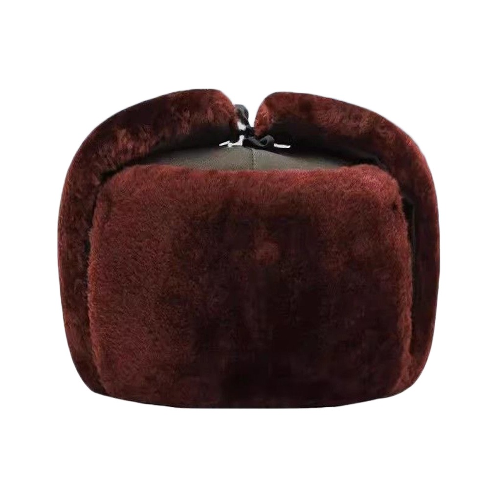 Chapeau d'hiver épais et chaud pour homme et femme, style ushanka, protection contre le vent, protection des oreilles, en fourrure, pour l'extérieur