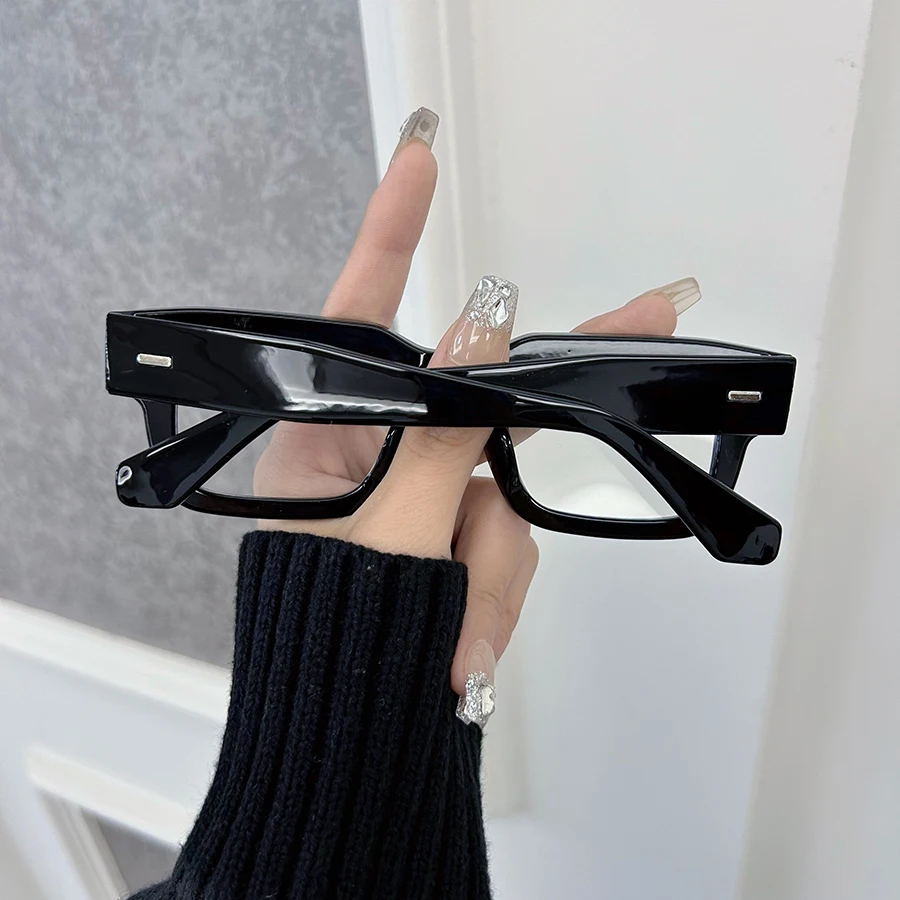 Lunettes rectangulaires transparentes pour hommes et femmes, monture de lunettes classique, lunettes élégantes, mode vintage, lentille transparente