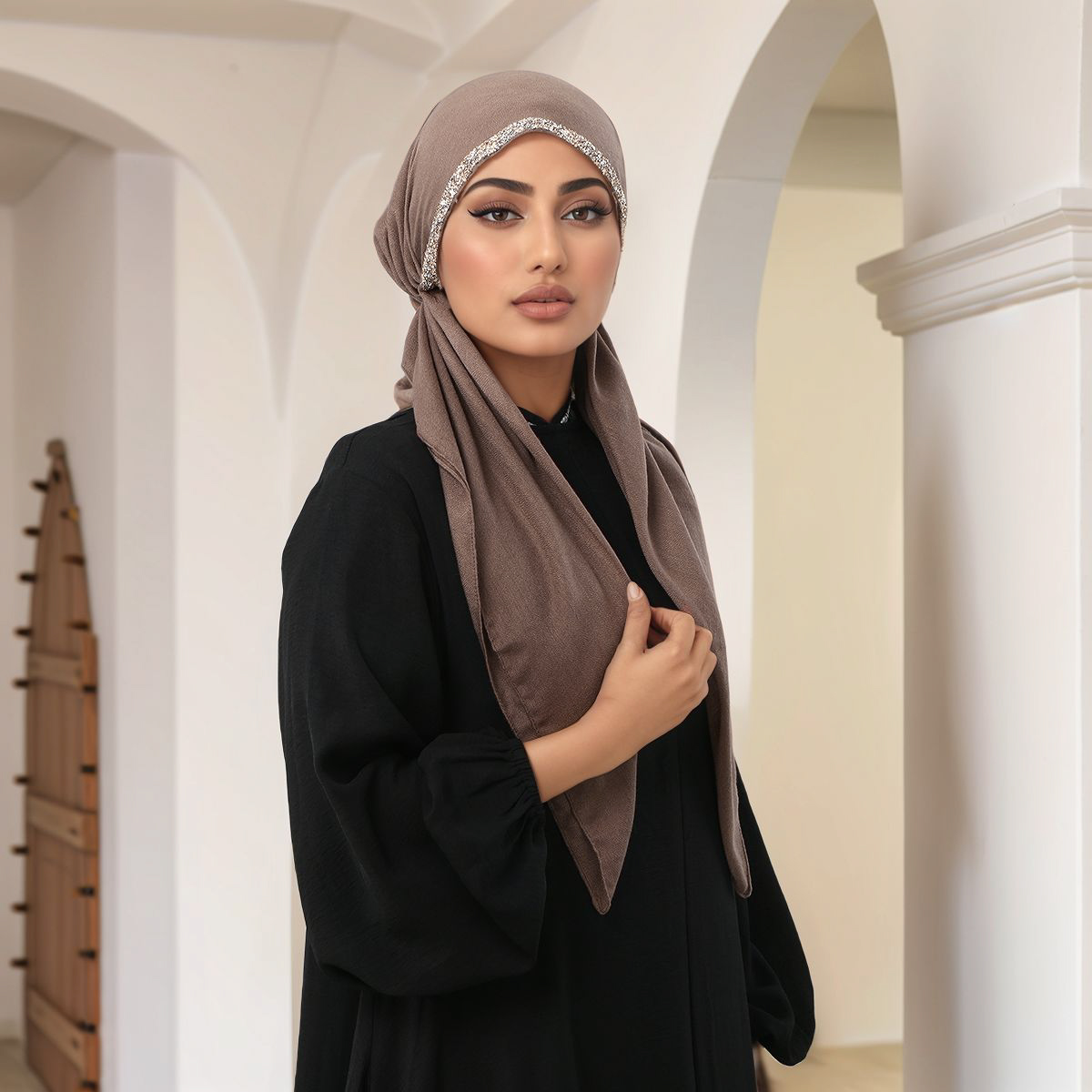 Ramadan musulman Hijab châles Modal écharpe pour femme musulmane Hijabs Wrap dame bandeau décontracté foulard ethnique avec diamant