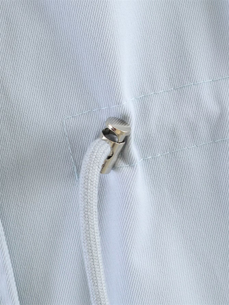 Veste Femme 2026 Nouvelle Tendance Manches Longues Taille Cordon Col Montant Chic Décontracté Personnalité Automne Manteau pour Dames