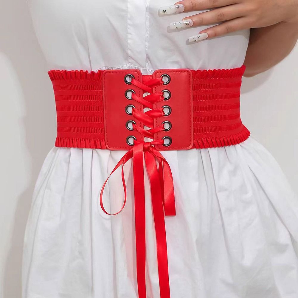 Ceinture corset large en cuir PU pour femme, ceinture extensible, sangle décorative bricolage, vêtements de corps en saillie pour femme, dame, fille, patients, mode