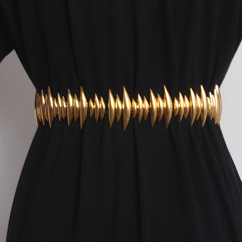 Nouvelles Ceintures Designer 2026 pour Femmes – Ceinture Élastique Dorée de Luxe de Haute Qualité pour Dames, Ceinture de Taille en Métal pour Robe