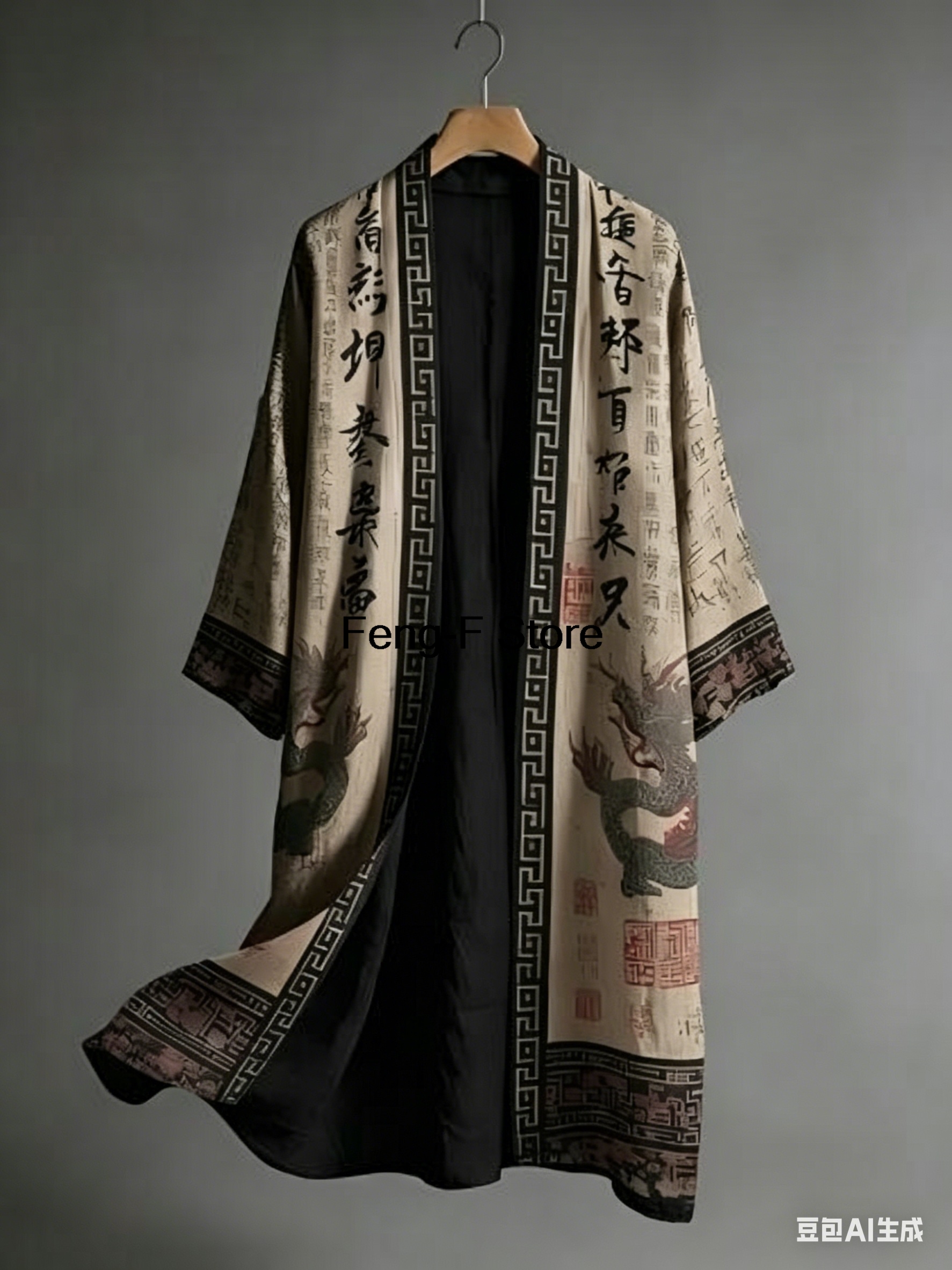 Cardigan long d'été pour homme, style chinois, imprimé grue, Hanfu, kimono japonais tendance, chemise décontractée à motif floral