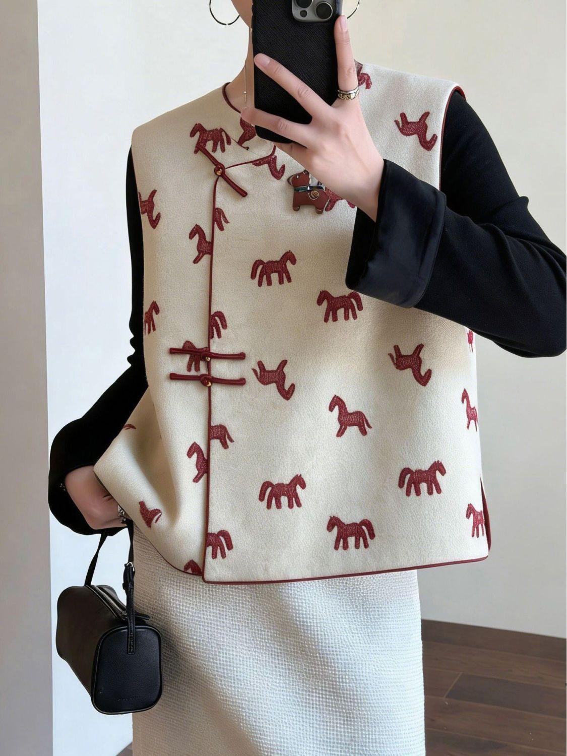 Manteau pour femme, mode printemps-été, col rond, sans manches, gilet ample, veste décontractée, cardigan élégant pour femme