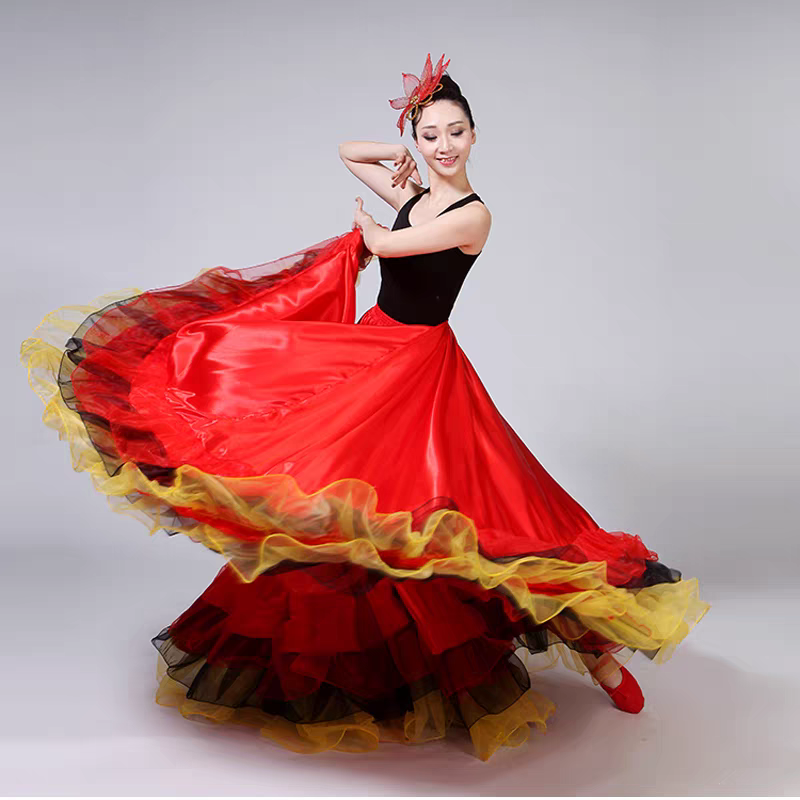 Grande Jupe Trapèze pour Femme, Costume de brevd'Espagne, Spectacle de brevd'Ouverture sur Scène, Vêtements de Scène, pour Fille Adulte, Nouvelle Collection