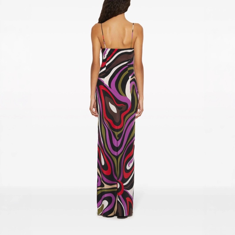 Robe longue en satin à imprimé abstrait vintage, sexy, décolleté en V profond, bretelles spaghetti, dos nu, moulante, longueur ras du sol, pour les vacances