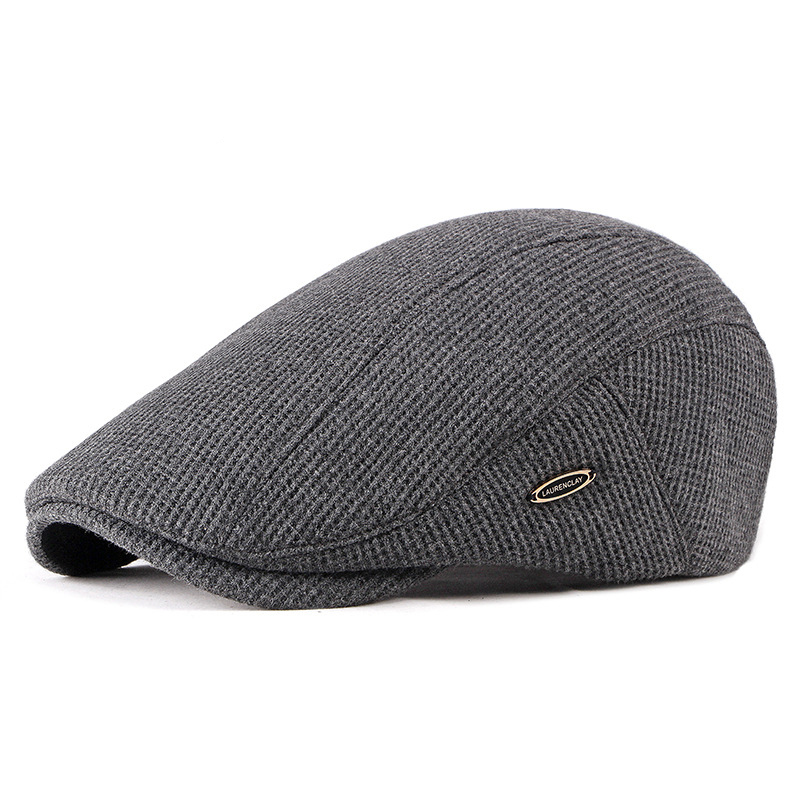 Béret rétro chapeaux pour homme automne hiver tricot laine hommes plat Ivy casquettes chaud couleur unie conduite gavroche chapeau femmes casquette