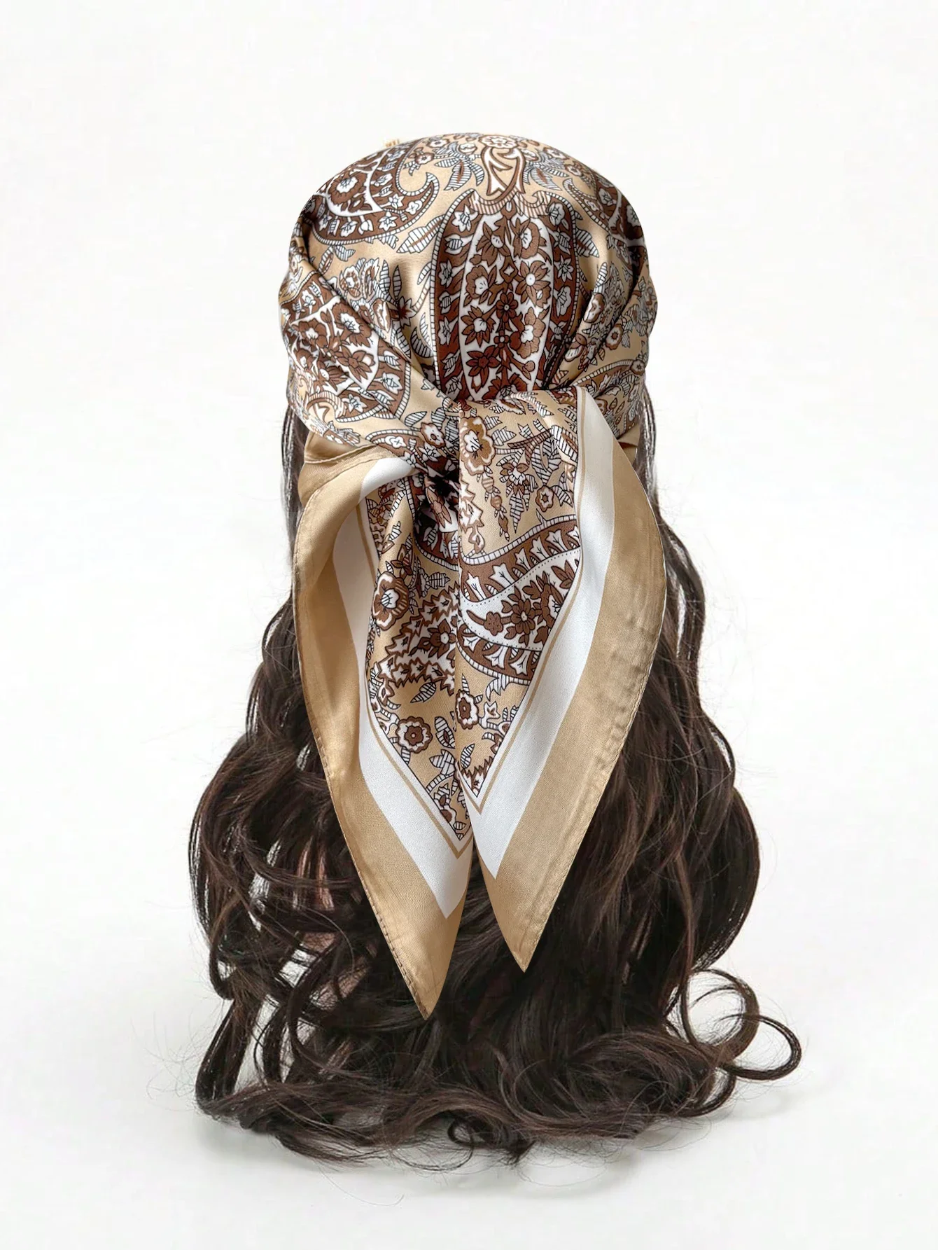 Foulard carré en imitation soie imprimé de luxe pour femmes, cravate de cou de printemps, châle enveloppant les cheveux, main, poignet, Hijab Bandana