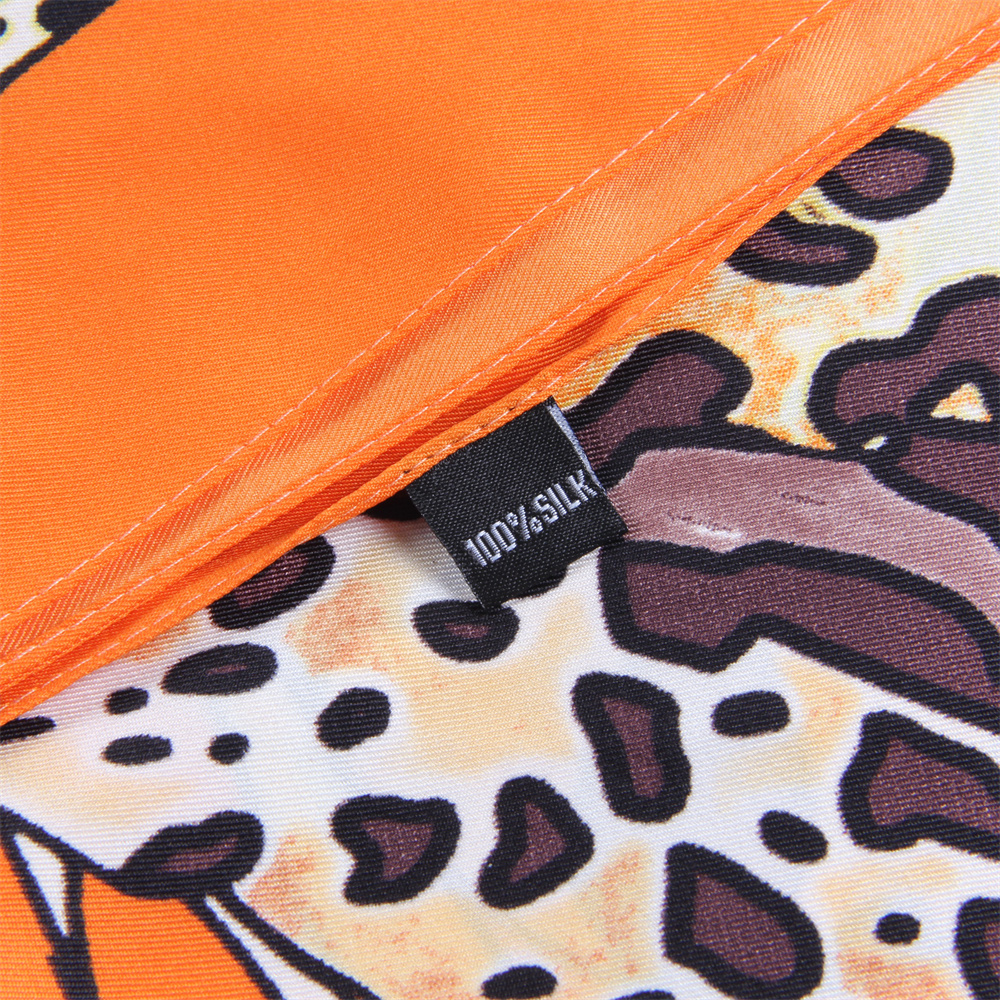 Foulard en soie 130 cm pour femme, grands châles, imprimé léopard, étoles, bandana carré, foulard de luxe, hijab, foulards féminins