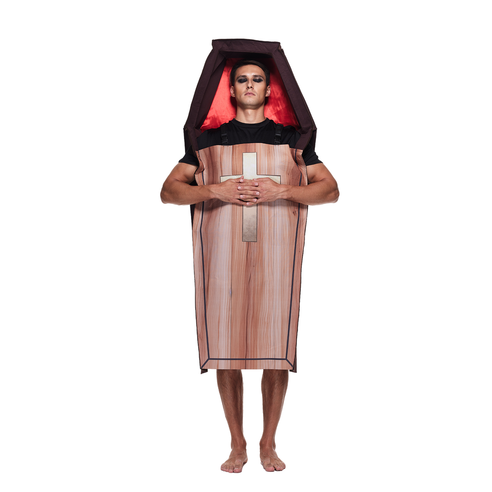 Costume de cercueil de vampire d'Halloween pour hommes, tenues de cercueil pour adultes, tunique de proximité