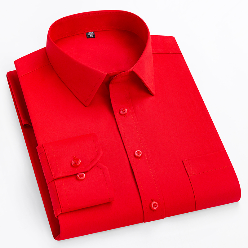 Chemise habillée pour hommes, grande taille 7XL 8XL 9XL 10XL 11XL, sergé décontracté, uni, Social, basique, bureau, Patchwork, bleu, rouge, noir, plus grand 160KG