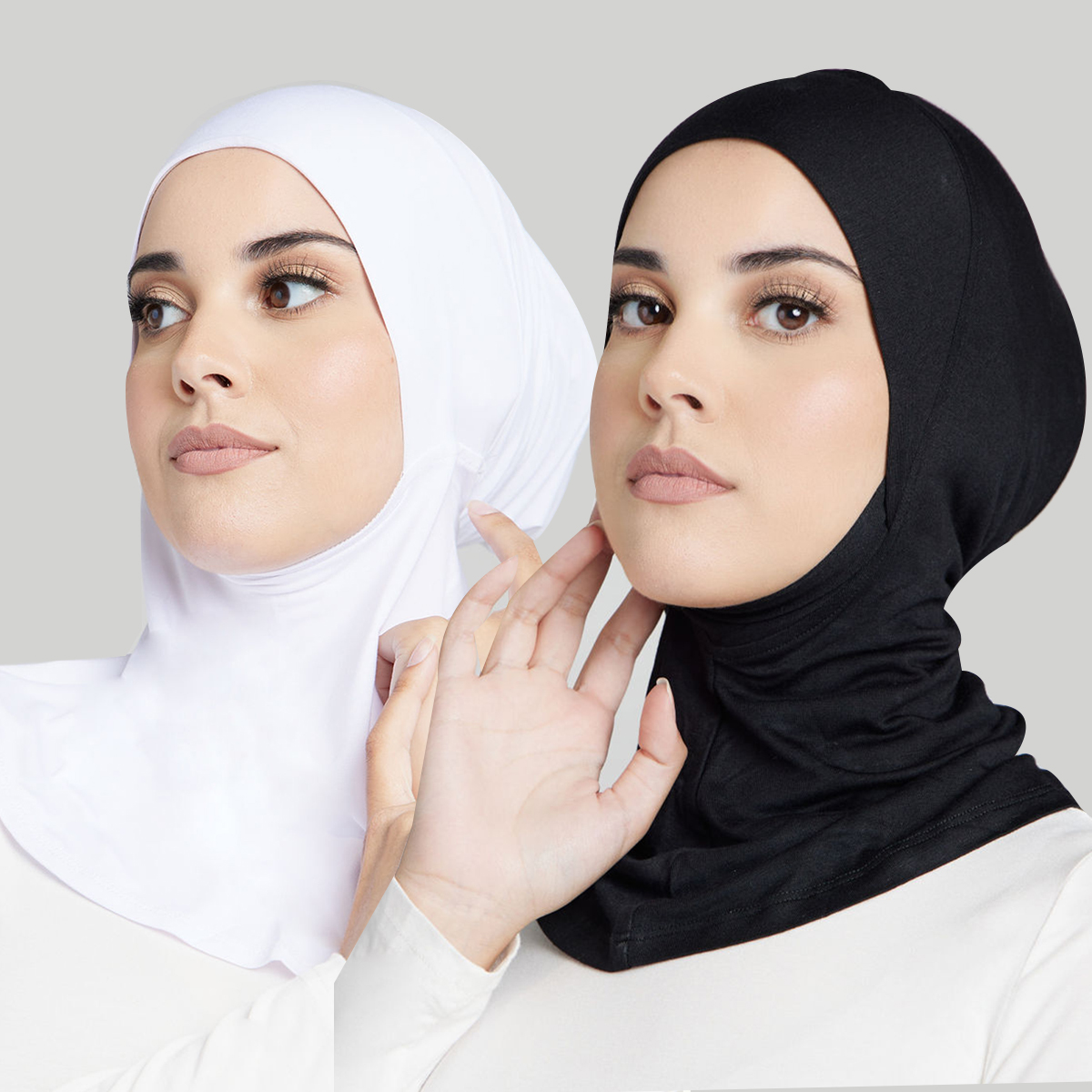 Nouveau Ramadan femmes musulmanes Hijab coton Modal intérieur Hijab islamique Turbans bandeau solide écharpe 2024 pour femmes Hijabs casquettes chapeau 2 pièces