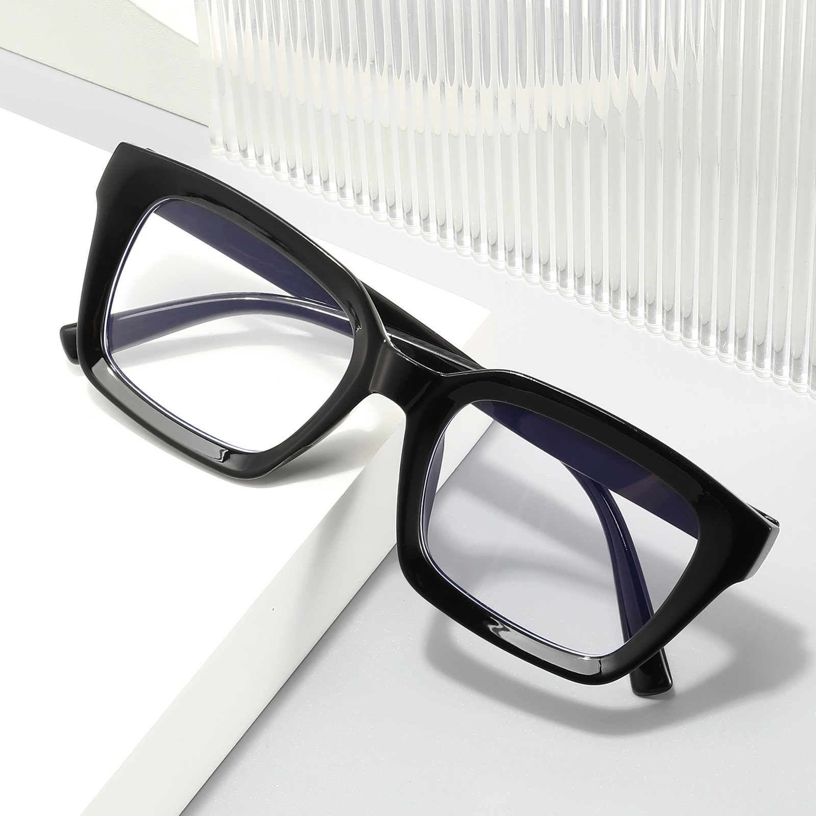 Lunettes anti-lumière bleue pour femmes, monture surdimensionnée, style vintage, pour ordinateur, protection oculaire complète, transparentes