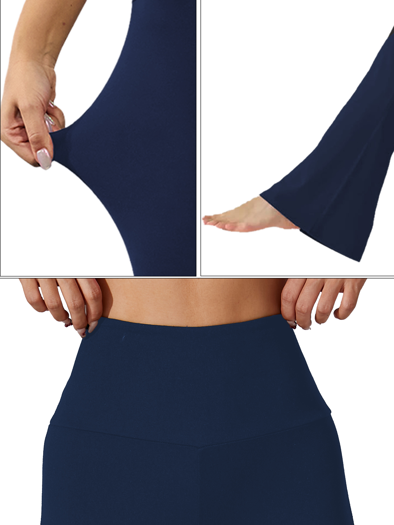 Pantalons de yoga évasés taille haute pour femmes avec bas de jambe évasé. Parfait pour le yoga ou les occasions décontractées.
