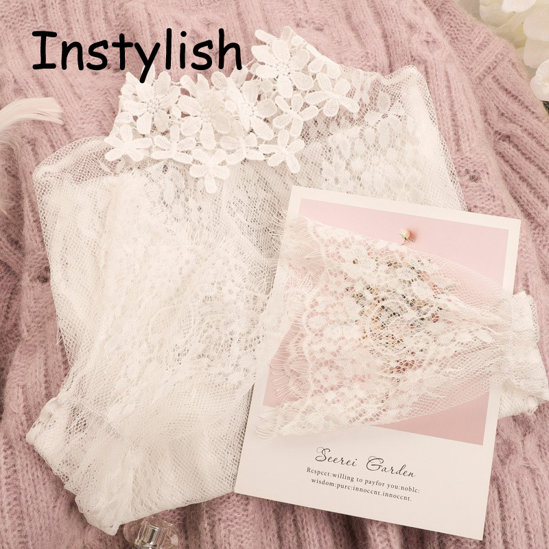 Chemisier en dentelle pour femmes, Perspective élégante, Sexy, manches longues évasées, col haut, vêtements intérieurs, tunique de Base, chemises décontractées en maille
