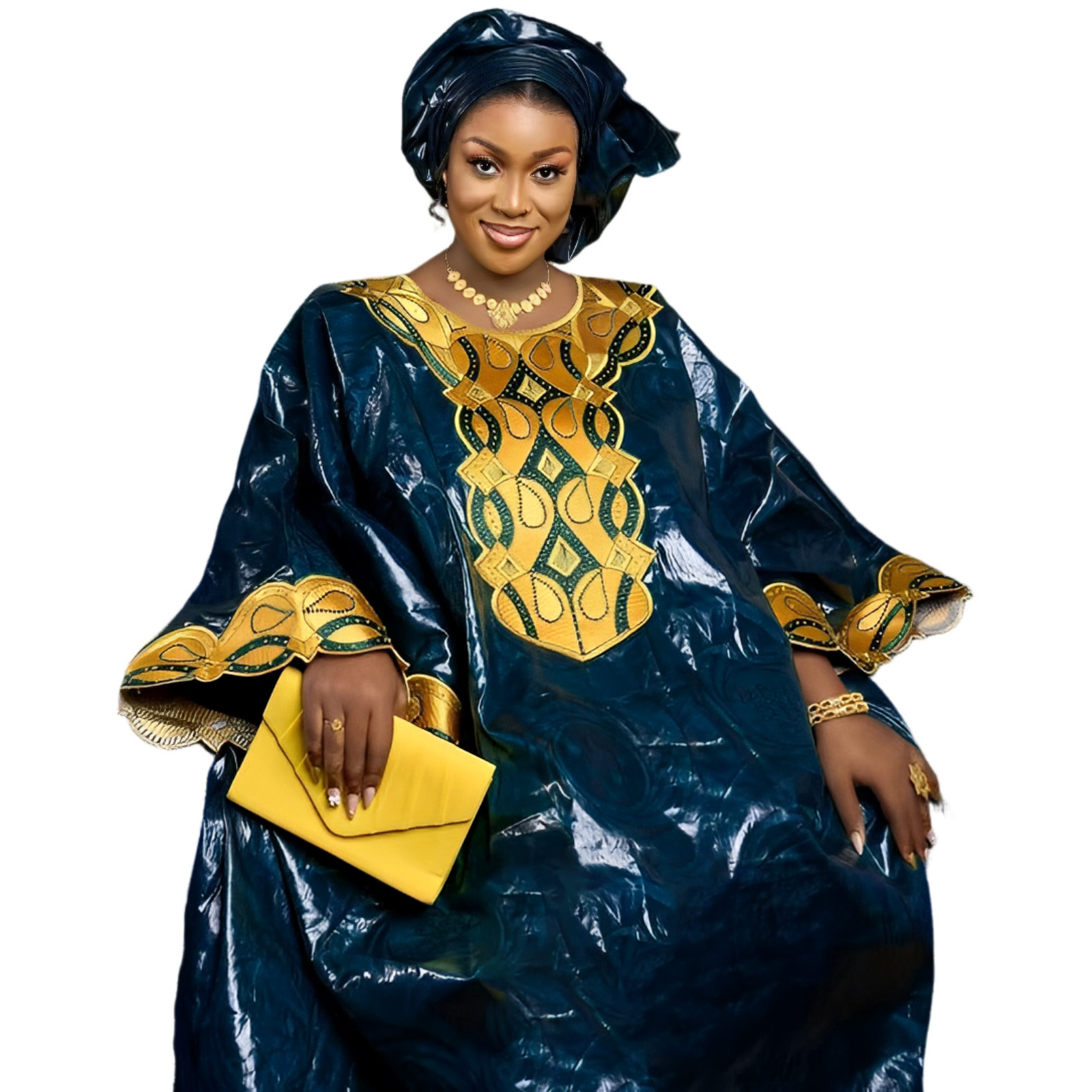 Robes africaines pour femme Bazin Riche broderie conception robe longue