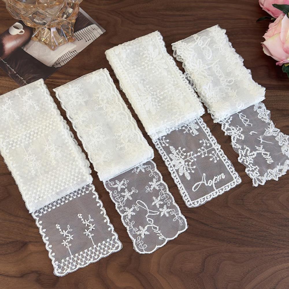 Longue écharpe étroite en dentelle pour femmes, bandeau de cheveux en dentelle florale, Foulard de Style coréen Y2K, bandeaux slim, Foulard féminin