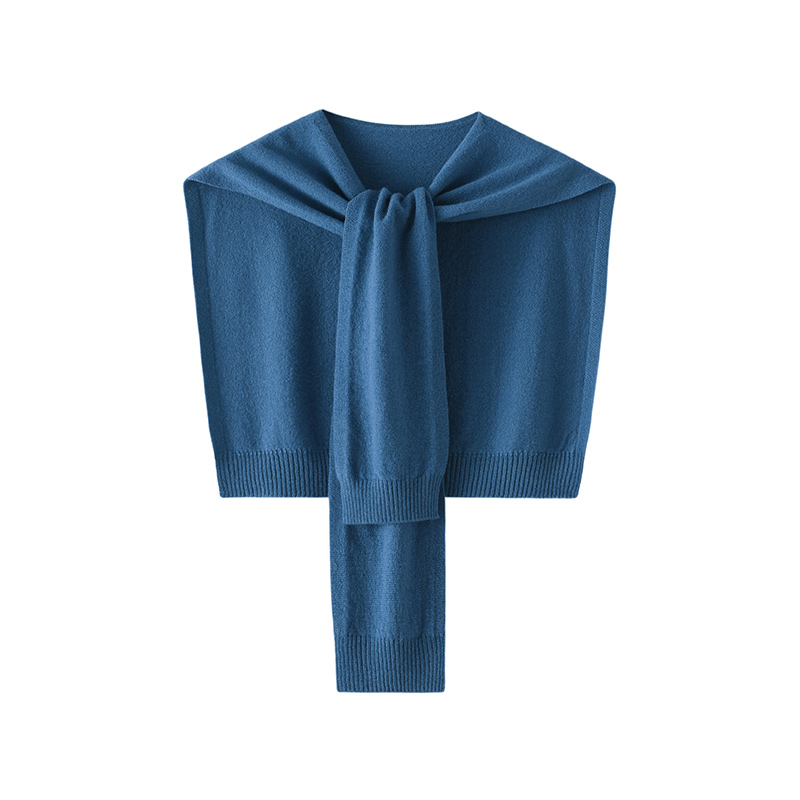 Châle en laine Pure 100% pour femme, Cape tricotée sur les épaules, écharpe chaude nouée à double usage, printemps et automne