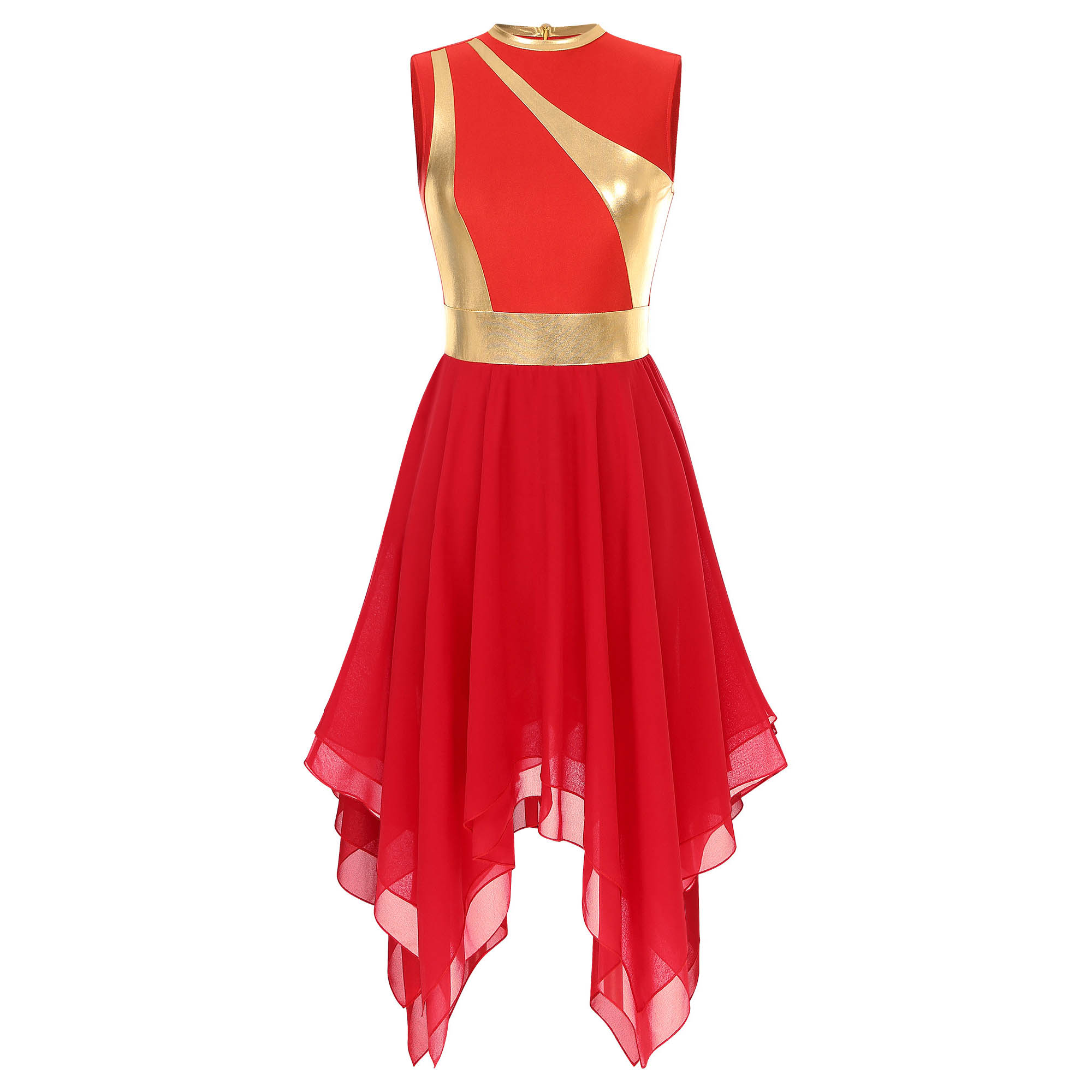 Robe tunique de danse lyrique pour femmes adultes, Costume d'éloge, église liturgique, valse chrétienne, Tutu, vêtements de danse de gymnastique