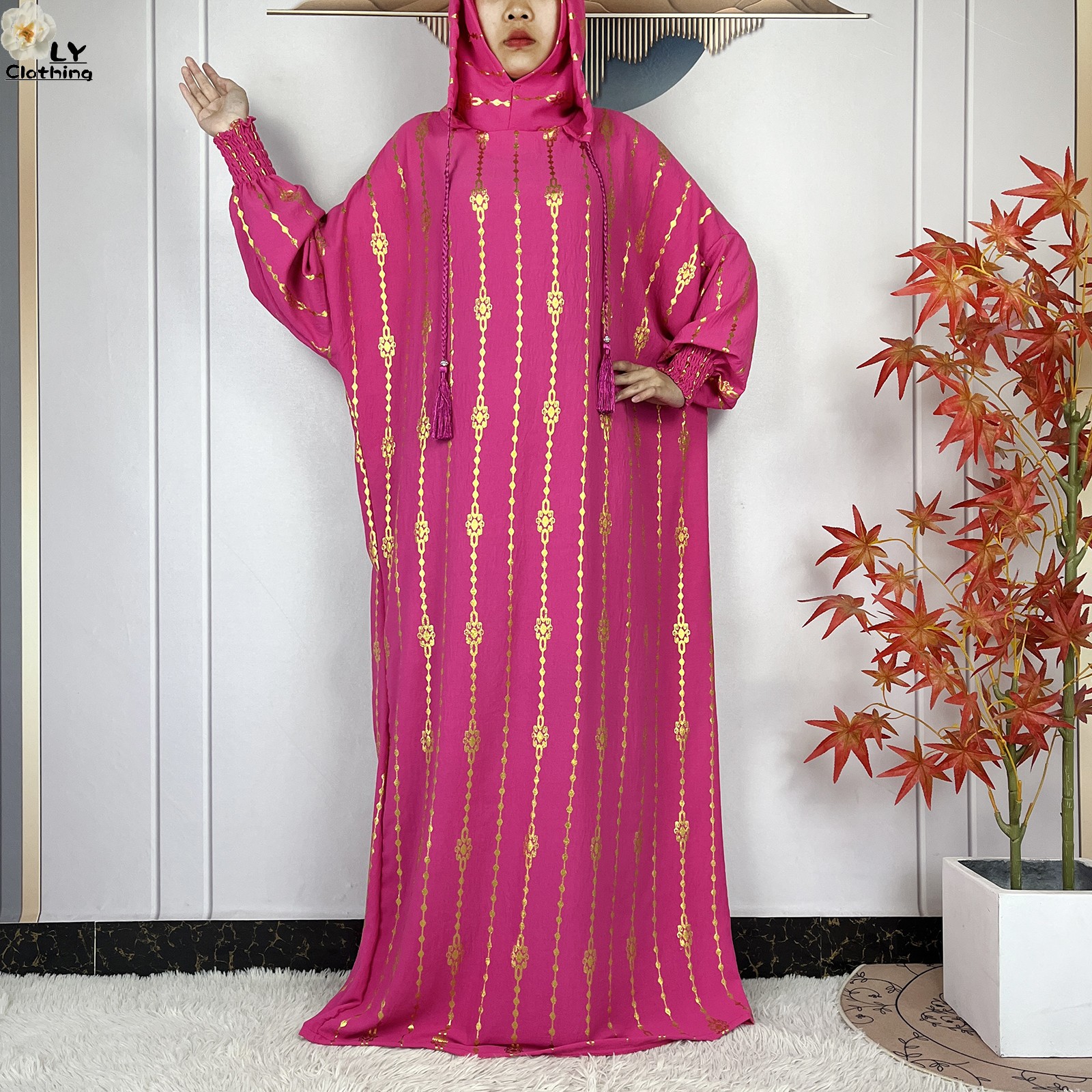 Nouveau manches longues deux chapeaux Abaya lâche musulman Ramadan pour les femmes vêtements de prière dubaï turquie Islam robe caftan africain femmes robe