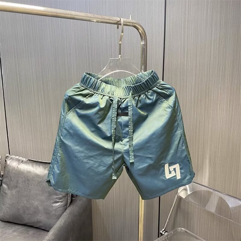 Shorts de sport d'été pour hommes, pantalons de survêtement graphiques coréens, mode High Street, shorts verts, haute qualité, plage, séchage rapide, nouveau