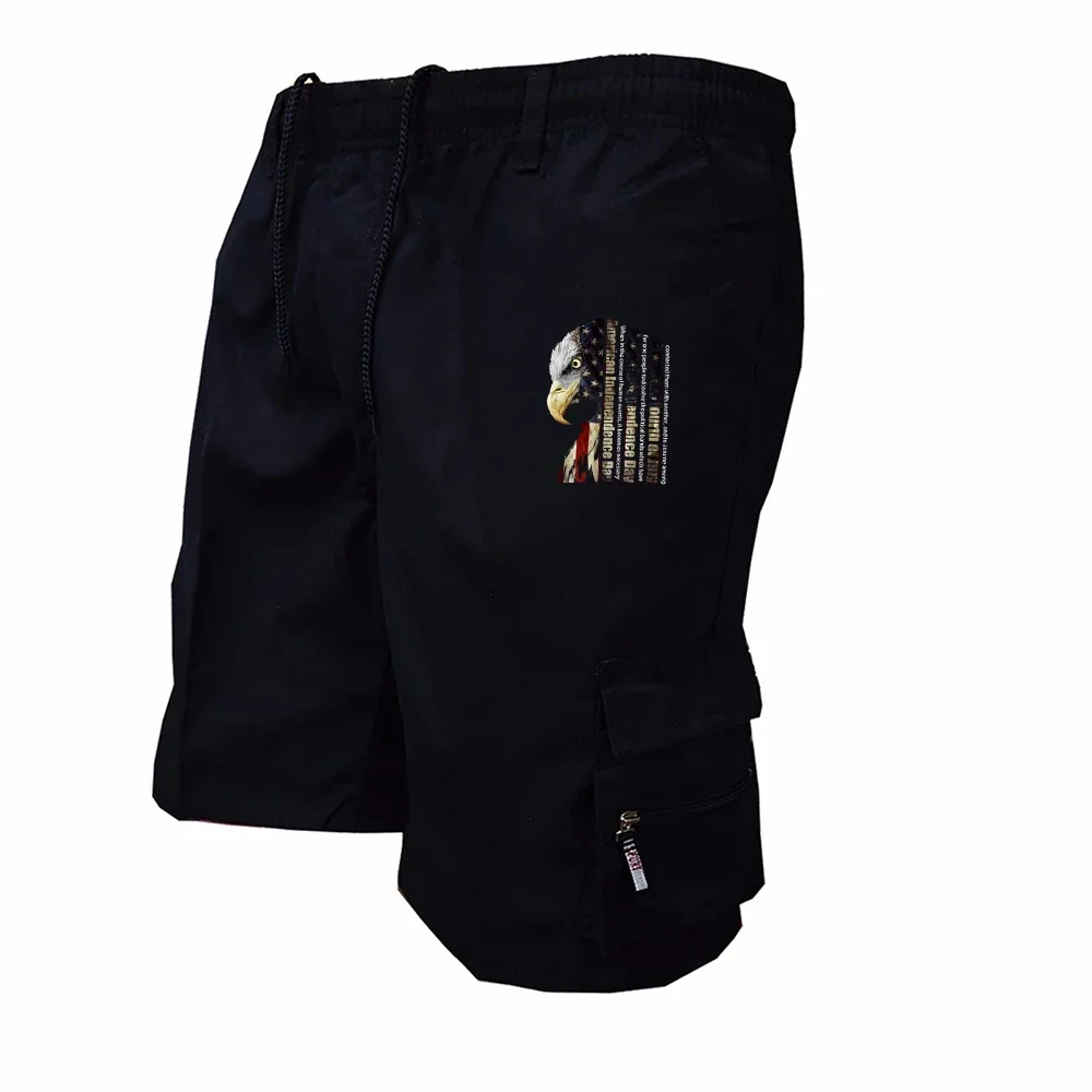 Shorts de travail cargo pour hommes à taille élastique, style décontracté de rue, coupe ample, leggings de loisirs Harajuku