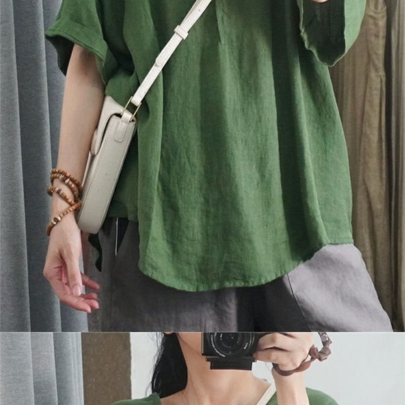 T-shirt décontracté d'été pour femmes grandes tailles, couleur unie, confortable, mode bureau, nouvelle arrivée, tendance, respirant