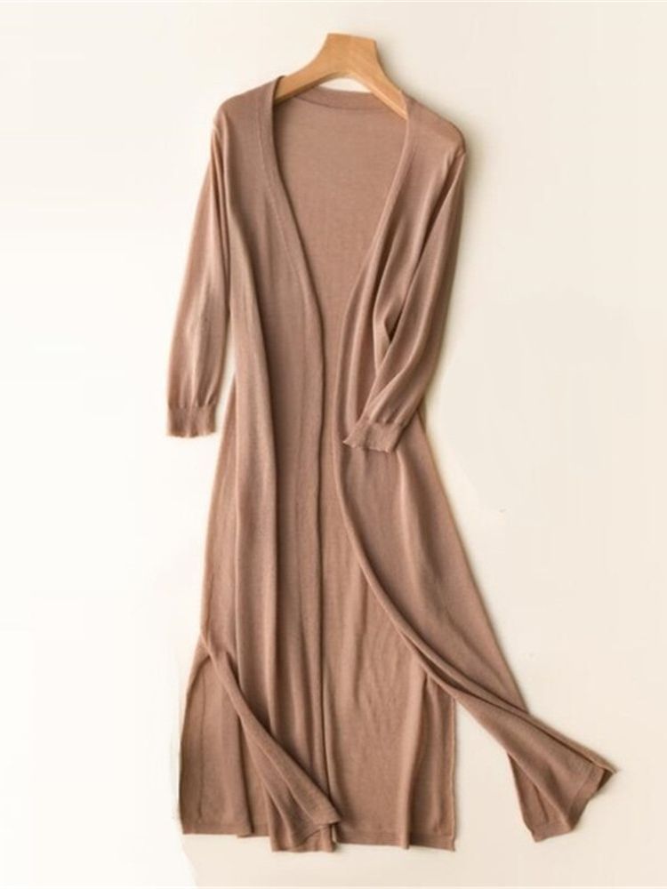 Poncho long pour femme, cardigan fin, gilet femme, manteau femme, décontracté, été, automne, nouveau, 2022