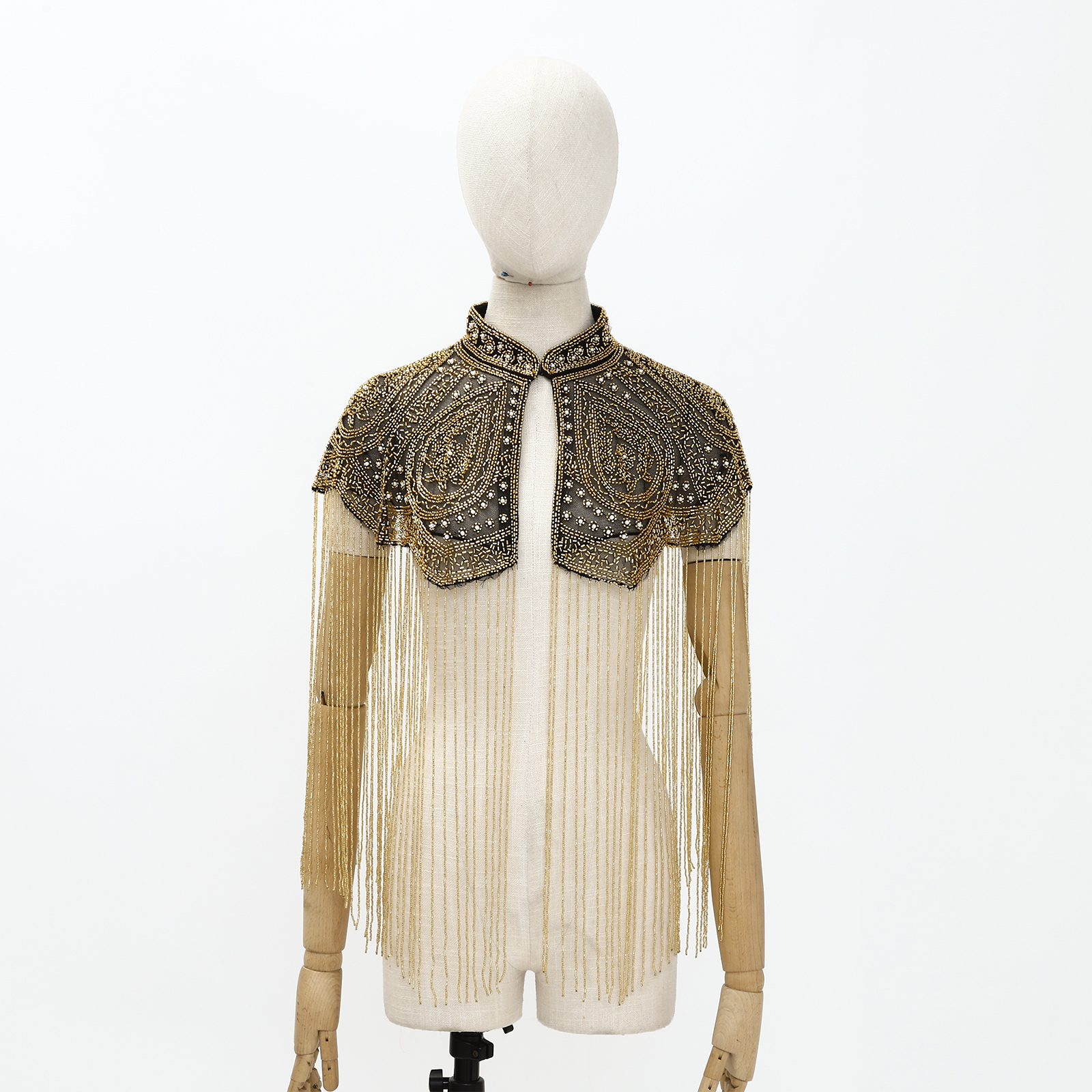Châle vintage élégant des années 20 avec perles et pompons, cape de mariage, écharpes de mariée, châles pour femmes, robes de soirée Cheongsam, pour fêtes formelles et mariages