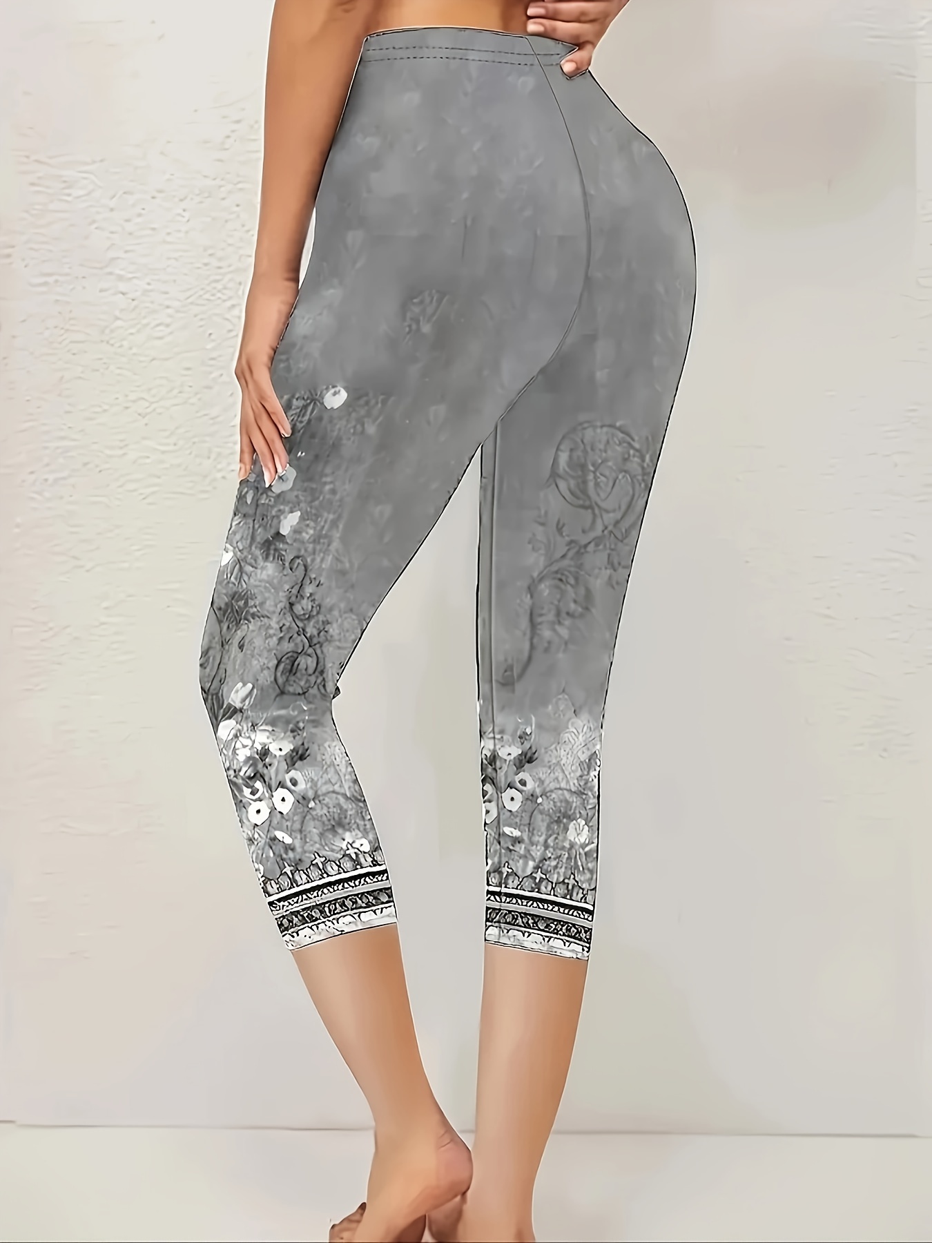 448 Pantalons sept-huit pour femmes, leggings imprimés