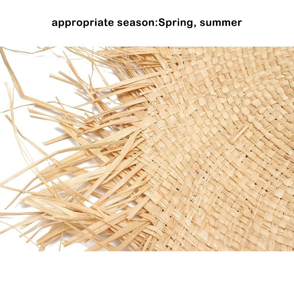 Chapeau de soleil de plage en paille pour femmes, casquette à large bord, confortable et respirant, couvre-chef d'été, décoration de tête, accessoires Photo