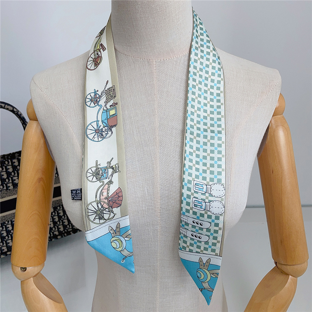 Ruban sergé 5*90cm pour poignée de sac, foulard en soie pour poignée de sac, bandeau pour femme, vente en gros