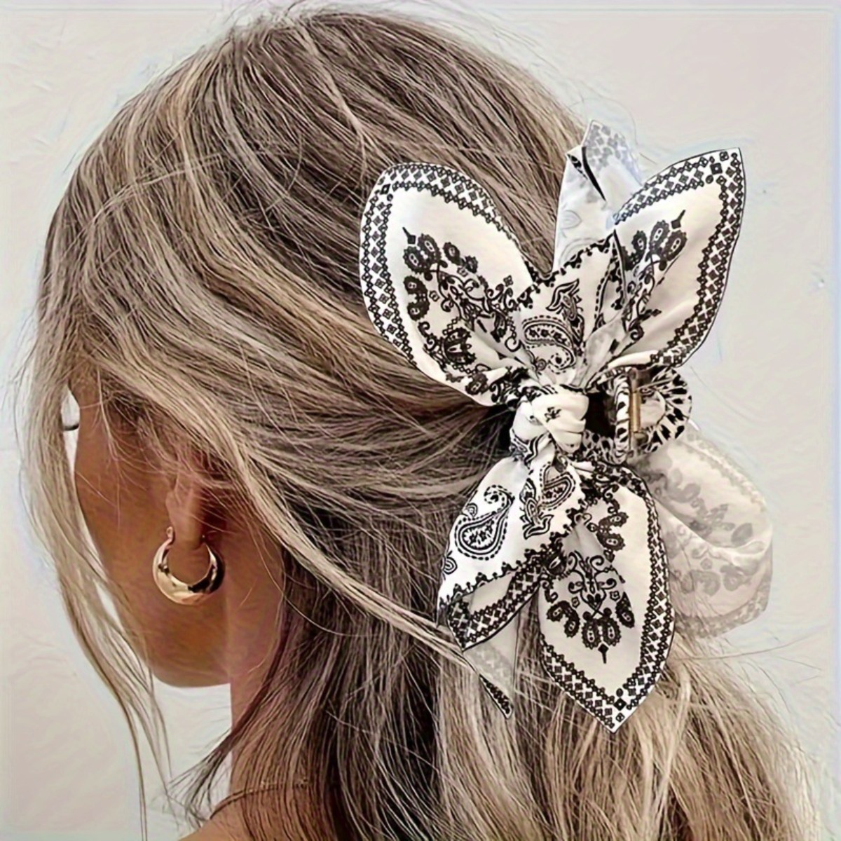Pince à cheveux rétro à motif floral en forme de noix de cajou, accessoire capillaire français tendance, idéal pour le quotidien et les tenues décontractées des femmes