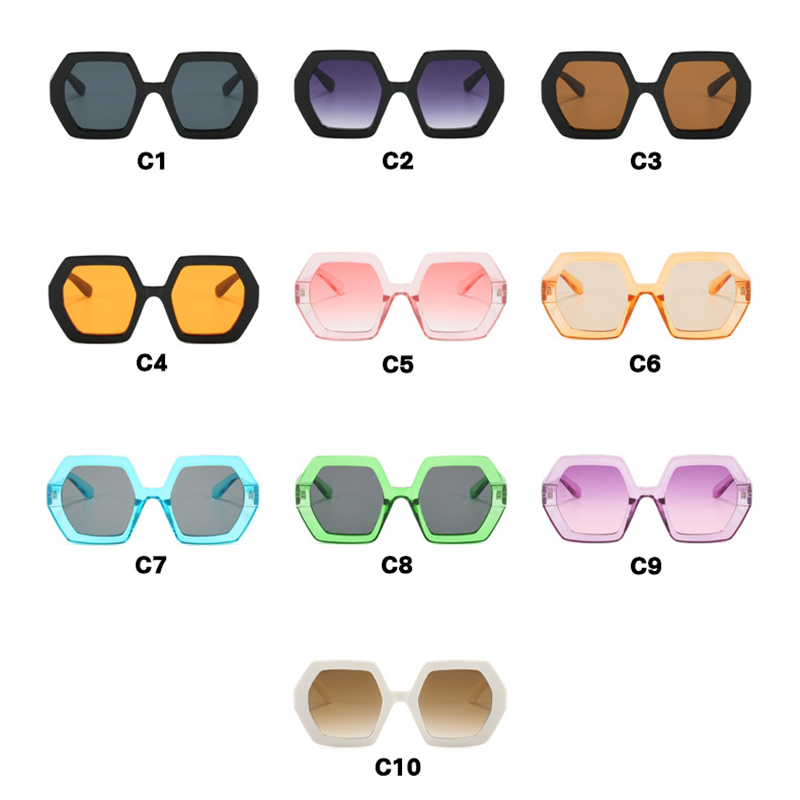 Lunettes de soleil carrées irrégulières pour femmes, surdimensionnées, polygone, luxe, nuances jaunes, élégantes, UV400