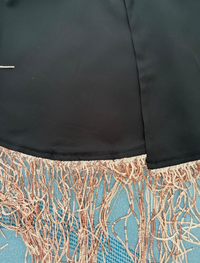 Everak-Châle en dentelle pour femme, Pashmina à pampilles dorées, crème solaire, noir, documents d'abonnés, printemps, été, R2508