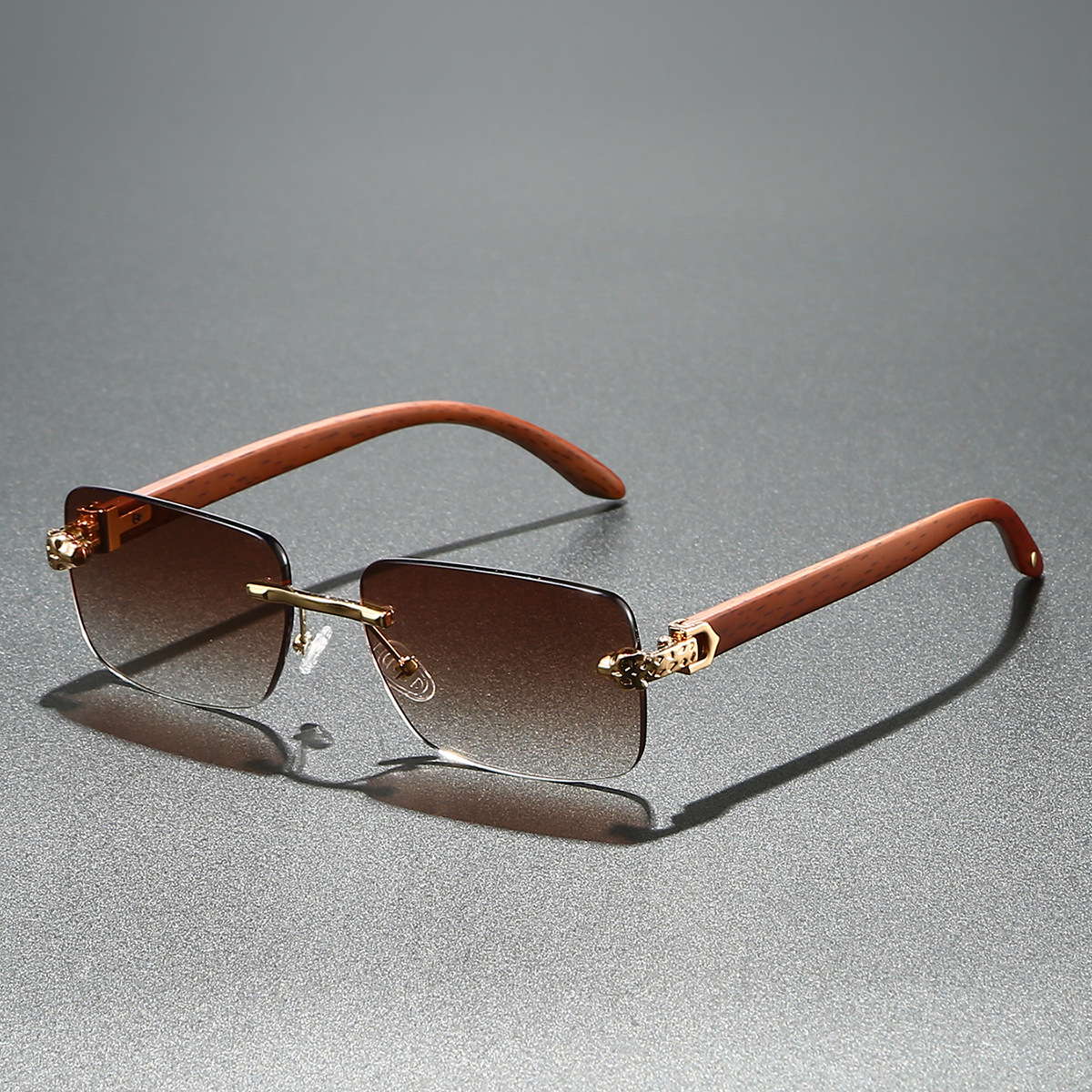 Lunettes de soleil ovales rectangulaires Vintage pour femmes et hommes, monture métallique, verres transparents