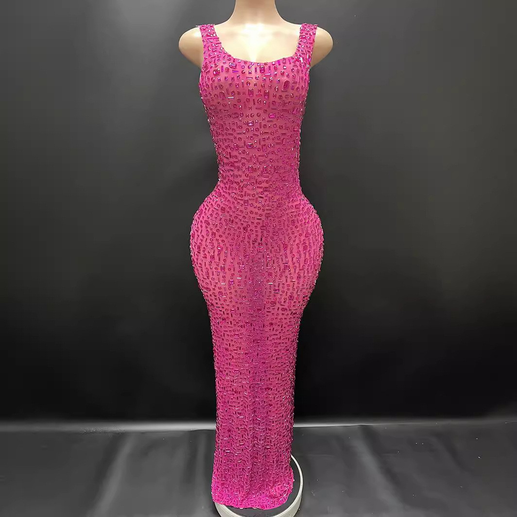 Robe de Mariée en Diamants pour Femme, Tenue de ixd'Anniversaire, Nouvel An