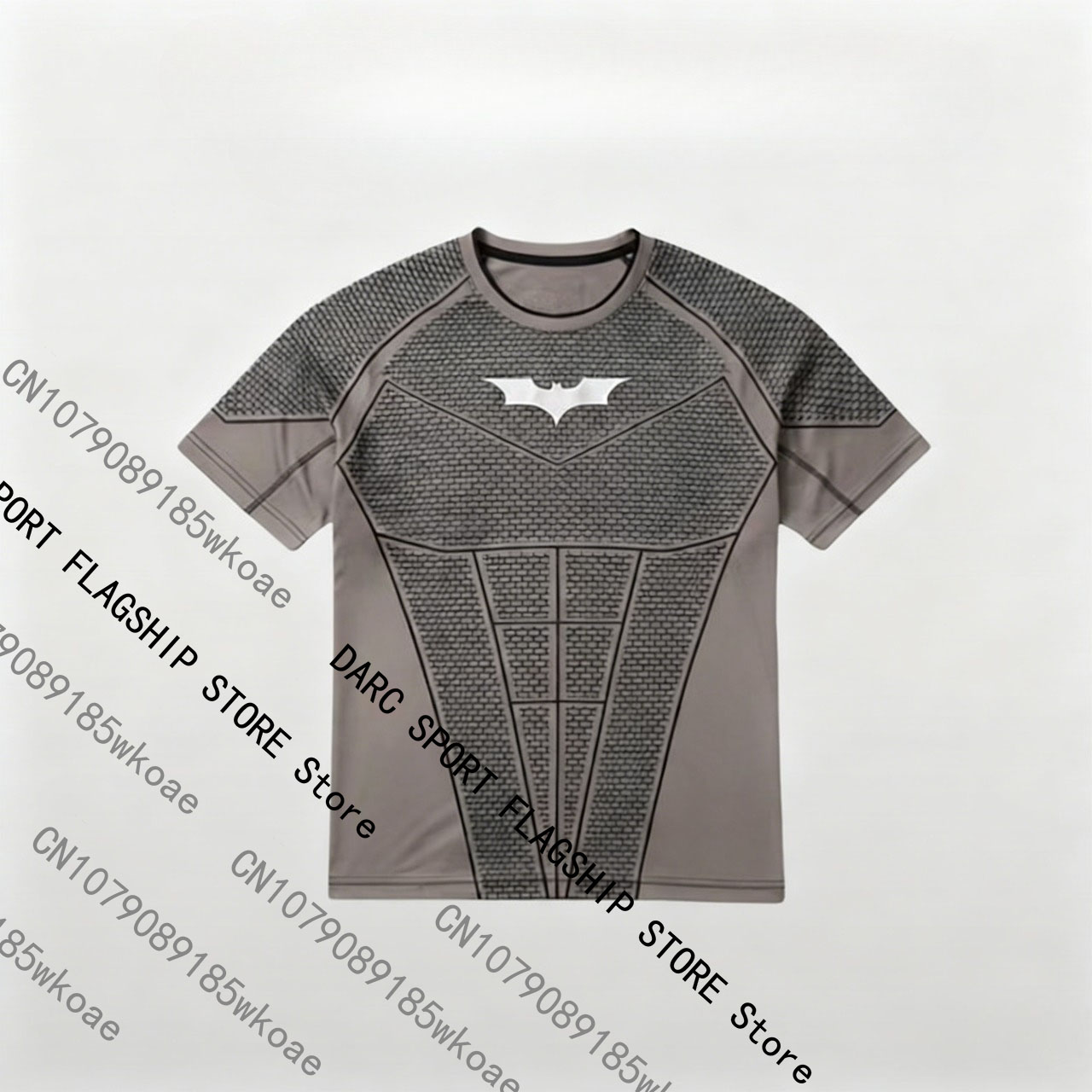T-shirt de sport pour hommes, haut de sport, course à pied, Fitness, respirant, séchage rapide, motif chauve-souris, manches courtes, classique, tendance, Style de rue