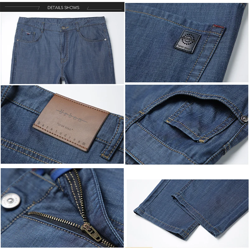 Jean Homme BROWON 2026 – Coupe Droite Mi-Haute, Léger et Respirant, Style Vintage – Nouvelle Collection Été